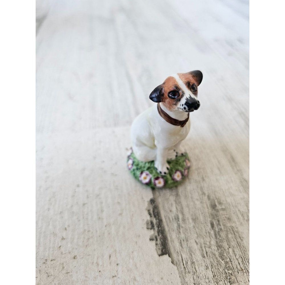 Chelsea House jack russell terrier‎ dog puppy figuring statue vintage